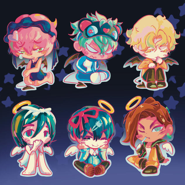 Alien Stage Angels & Devils - Keychain Set