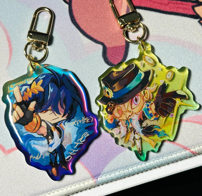 (HSR) Aventurine & Dr. Ratio Keychains